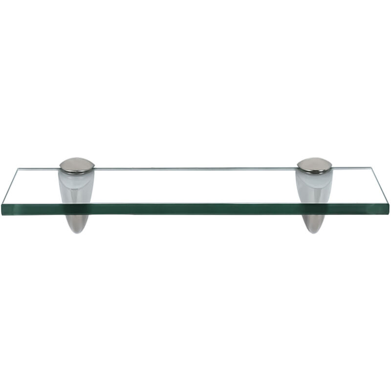 Randaco Étagère murale Verre,Tablette en verre de salle de bain 30 x 10 cm 8 mm Transparent