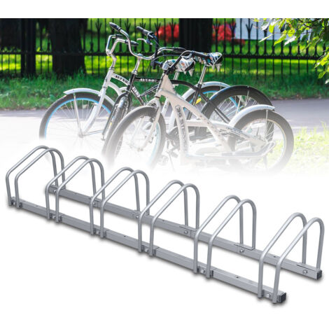 Randaco Fahrradständer Mehrfach-Ständer für 2/3/4/5/6 Fahrräder Verzinkt Fahrradhalter Boden Wand Montage（6-fach）