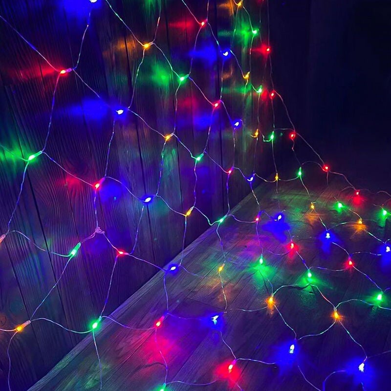 Einfeben Guirlande Lumineuse led Fairy Lights Guirlande de Lumière 8 Modes Décoration Extérieur pour Chambre Mariage Soirée Jardin rgb 3x2M