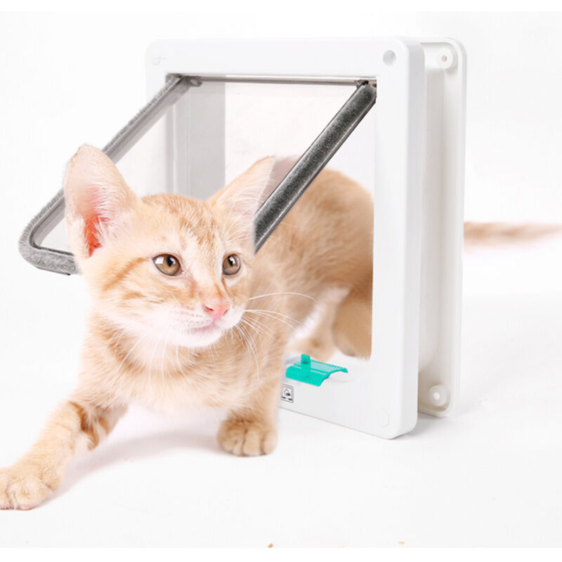 Hengda Gatto porta cane Flap Pet Door 2 dimensioni Cat Flap per cani animali domestici 4-Way