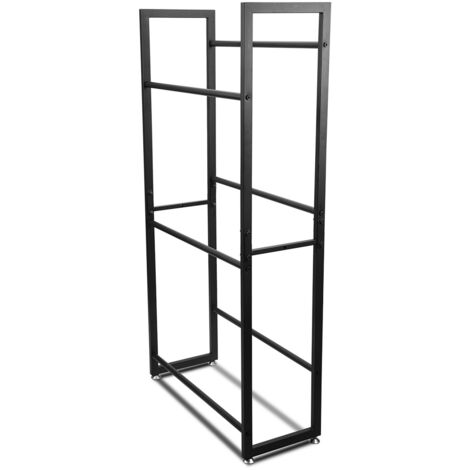 Randaco Getränkekistenregal Bierkistenregal Getränkeständer für 6 Kisten Schwarz 71x30x140cm