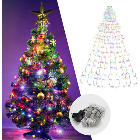 Randaco Guirlande lumineuse LED 280 LED Décoration de Noël Arbre de Noël Manteau multicolore - Multicolore