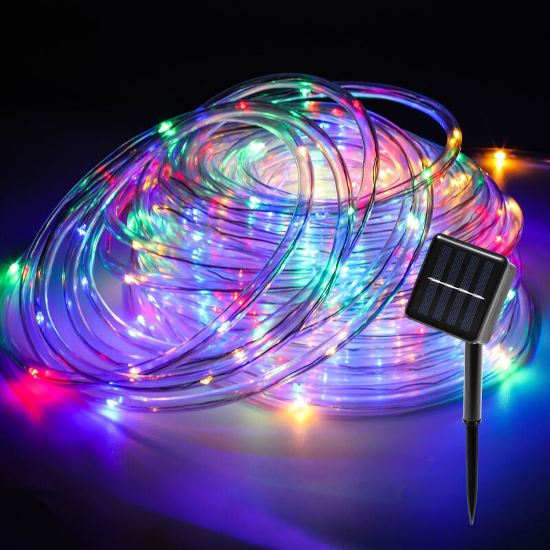 Swanew Guirlande lumineuse Solar,Extérieur pour Jardin, Terrasse, Mariage et Fête de Noël,22M 200 LED,Blanc chaud