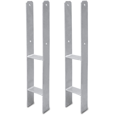 Randaco H-anchor 101mm Post Carrier 2 pezzi di scarpe post-ancoraggio Post Carport Carty-Beams Huped Fire , per pali 10x 10 cm, auto coperto, case a traino