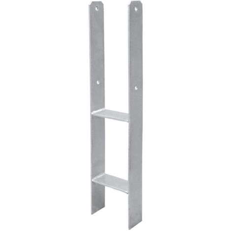 Randaco H-Anchor Supporto per pali Ancoraggio per pali zincato a caldo 600MM Ancoraggio per pali H 121MM