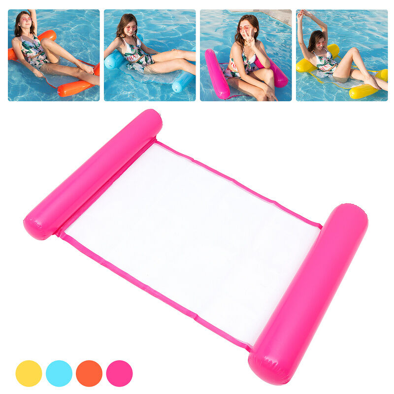 hamac gonflable piscine 4 en 1 bouée matelas gonflable facile pour adultes chaise de lit flottant portable d'eau pour mer plage piscine rose