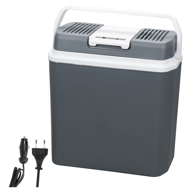Randaco - TolleTour Glacière électrique 24 l (Gris) Mini réfrigérateur 230 v et 12 v pour voiture camping Froid & Chaud Mode eco
