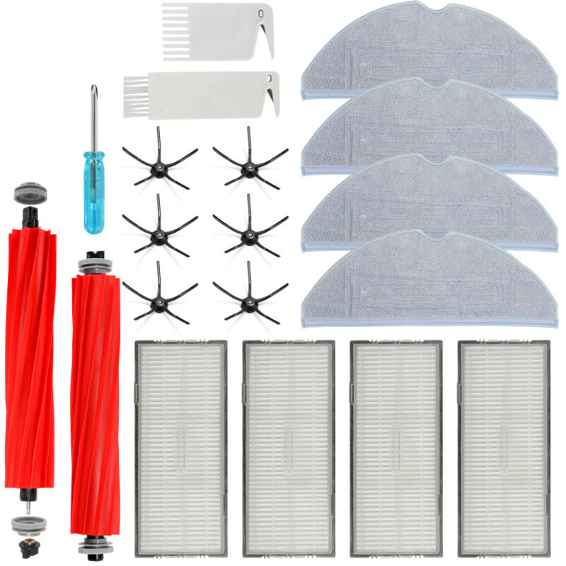 Randaco - einfeben Kit d'accessoires pour Xiaomi Roborock S7 Pièces de rechange brosse principale filtres Hepa brosses la