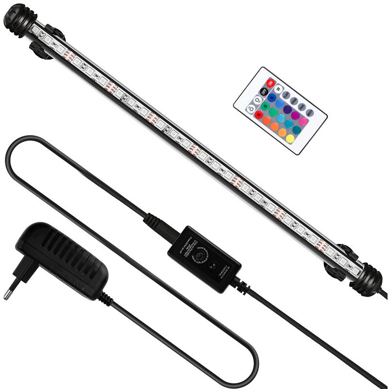 Randaco - La lampada del faretto rgb della tartaruga dell'acquario led da 37 cm illumina i pesci d'acqua dolce - plastica