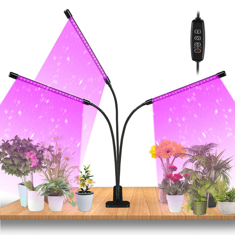 Einfeben - Lampe pour Plantes 30W 60 led Lampe de Croissance pour Plantes avec minuterie Auto - on/Off 3H/9H/12H, 10 luminosité Lampe de Plante pour