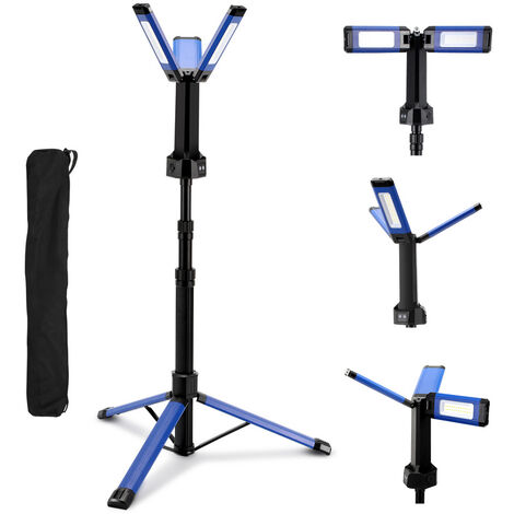 Randaco LED Akku Fluter mit Ständer Aufladbar Dimmbar Strahler Baustrahler Wasserdicht