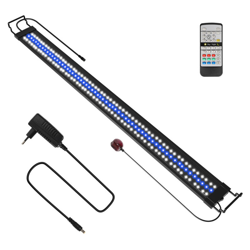 Randaco - led Aquarium Dimmable avec Télécommande Éclairage pour Plante Poisson,117.5cm,120-150CM Extensible Lampe
