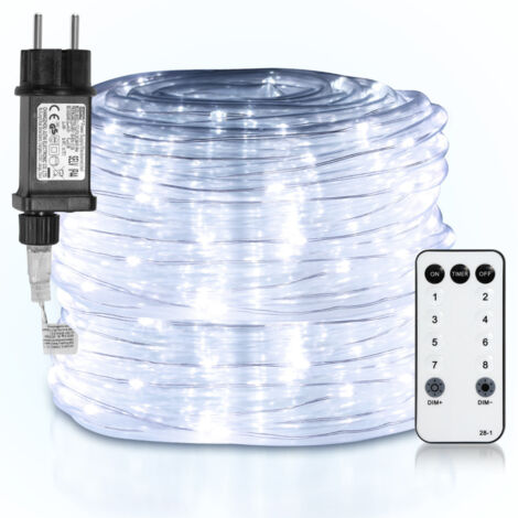 Randaco LED Tubo luminoso per interni/esterni Lampada a catena per matrimonio decorativo bianco 20m