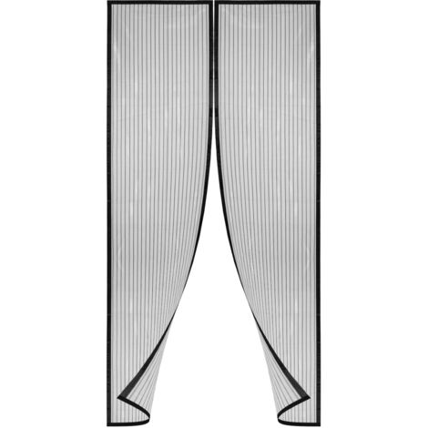 Randaco Magnétique Moustiquaire Porte Rideau de Porte Anti Mouche Bande Adhésive pour Enfants et Animaux de Compagnie 90 x 210 cm