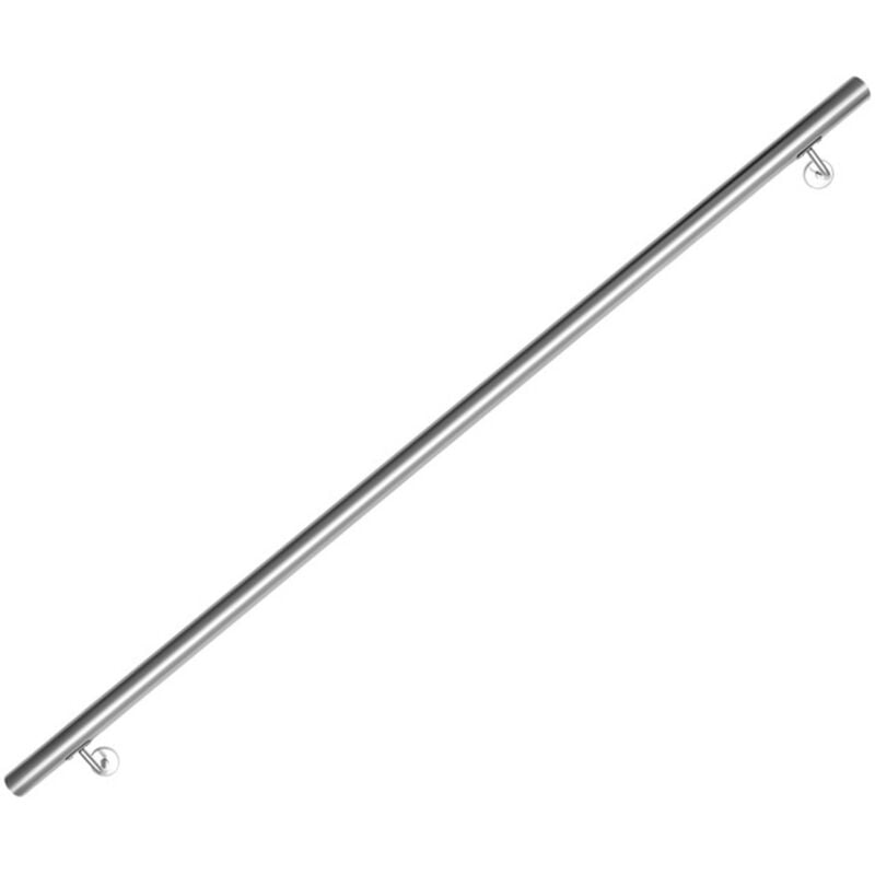 Randaco - einfeben Main courante en acier inoxydable Rampe d'escalier Support mural Rambarde Dispositif de fixation Escaliers Acier affiné 160cm