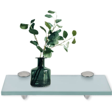 Randaco Mensola da parete in vetro 30 x 10 cm x 8 mm Satin Per cucine e bagni