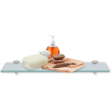 Randaco Mensola da parete in vetro 60 x 10 cm x 8 mm Satin Per cucine e bagni