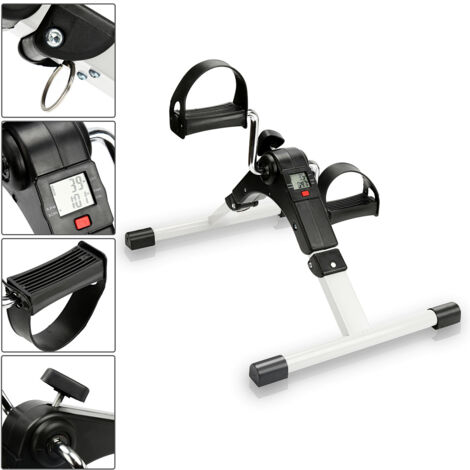 Randaco Mini vélo d'appartement, entraîneur de jambe de vélo avec écran LCD, entraîneur de pédale pliable, entraîneur de vélo Facile à utiliser.
