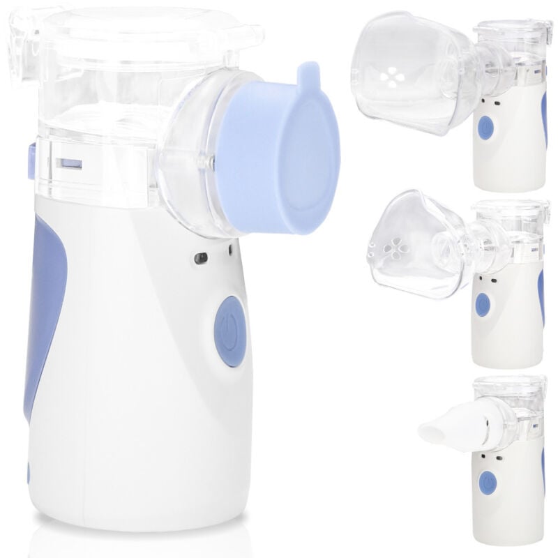 Randaco - swanew Nébuliseur Inhalateur, Nébulisateur Portable Silencieux, Inhalateur avec Embouchure et Masque, Nébulisateur pour Enfants et