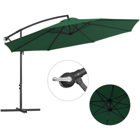 Randaco Ombrellone 3,5 m verde – Ombra naturale per giardini spaziosi e terrazze