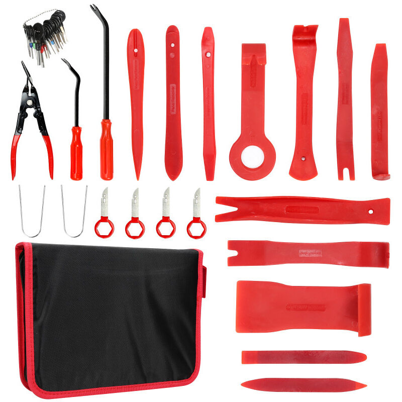 Randaco - vingo Outils De DéMontage 40 pcs Outillage Mecanique Auto Trousse Rivet Clips et Bandes de Câble pour Voiture Porte Panneau Tableau de Bord