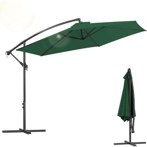 Randaco Parasol 3 m vert – Ombrage naturel pour jardin, terrasse et moments de repos