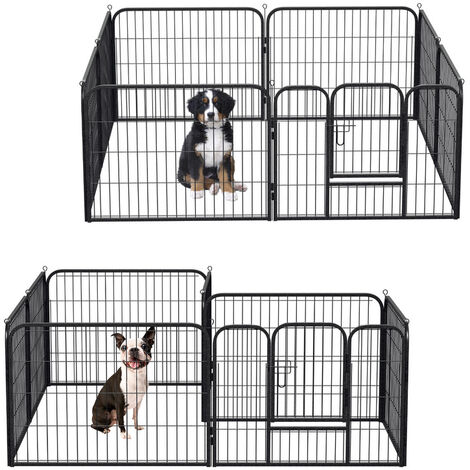 MaxxPet enclos pour chiots 107x71x73 cm - Avec plaque de base - Avec plaid  - Cage pour chien - Chenil pour chiots - Parc pour chiens - Noir - MANOMANO  FR