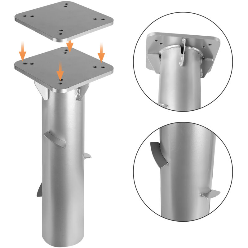 Swanew Support Parasol Balcon - Pieds de parasols - Métal - Support universel en acier inoxydable pour parasol