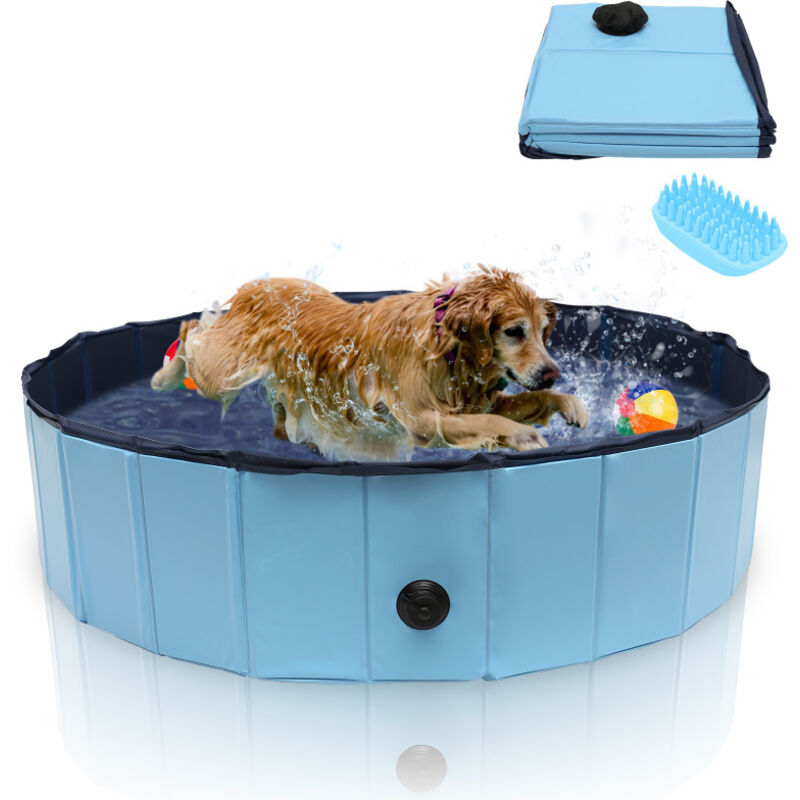 Randaco - Piscine pour chiens Bain pour chats Piscine pour enfants Colle Pliable 120x30CM