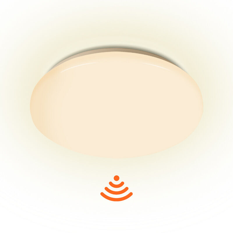 Randaco Plafonnier LED 12W avec détecteur de mouvement Escalier Sensor Vestiaire Couloir Moderne