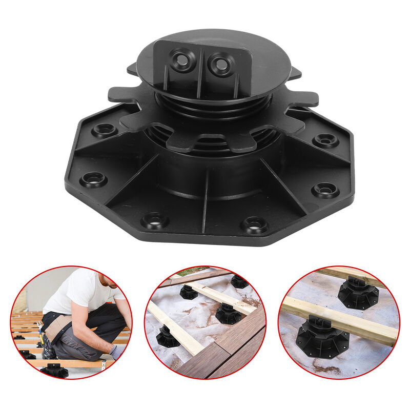 Randaco - plot réglable de 30 à 60 mm pour terrasse bois et composite Roulements pour lames de terrasse en bois Carton de 20 plots