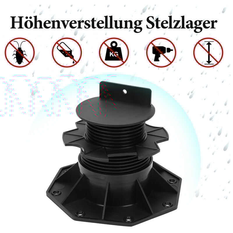 Randaco - swanew plot réglable de 60 à 140 mm pour terrasse bois et composite 20x