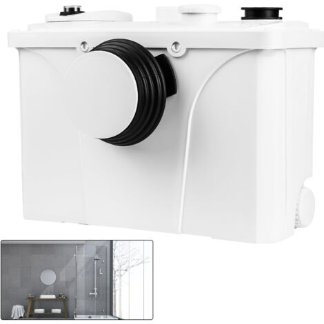 Randaco Pompe di sollevamento da 700 W, pompe per fognature, sanitari con pale in acciaio e flusso di carbonio, attive fino a 180 l/min per lavandino del bagno