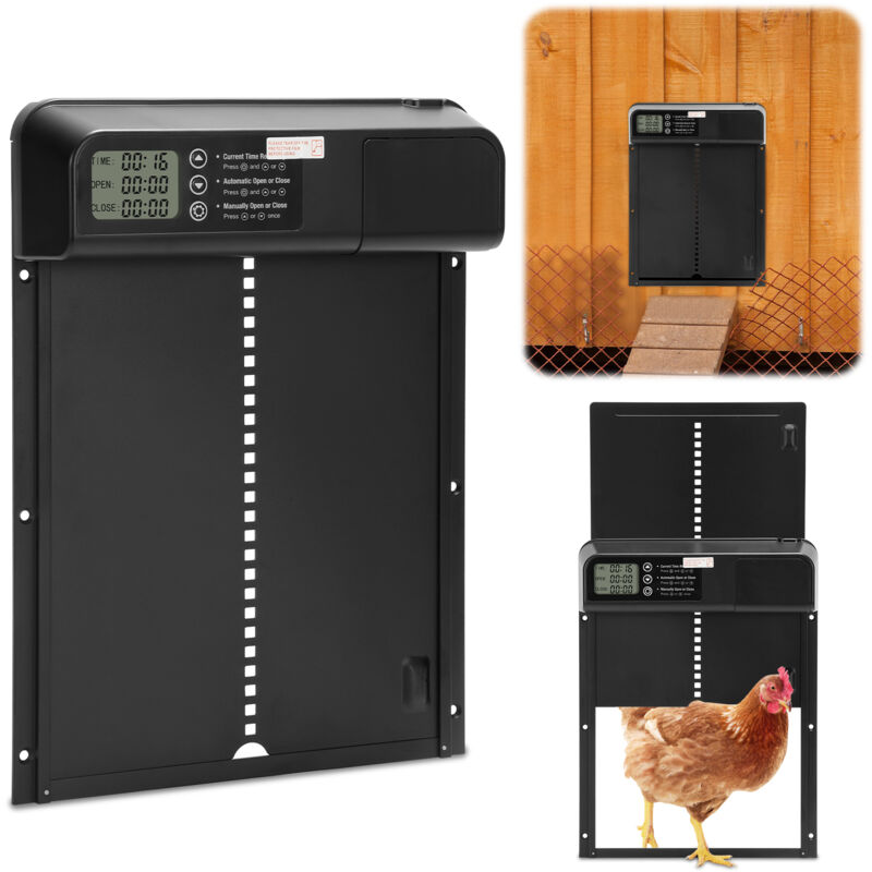 Randaco - Porte de Automatique Poulailler avec Minuterie Anti-pincement,Porte Poulailler