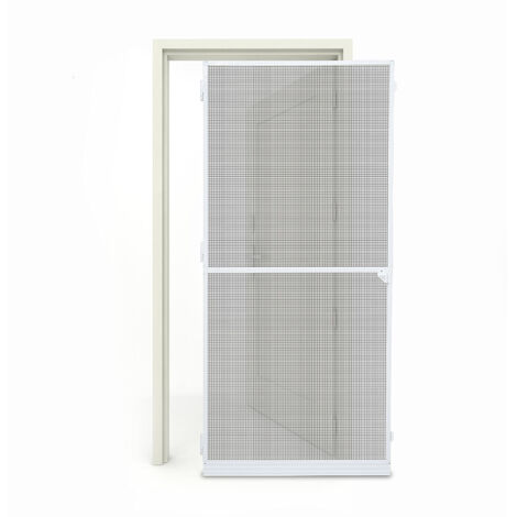 Randaco Porte moustiquaire moustiquaire porte moustiquaire imperméable cadre en alu moustiquaire fibre de verre 95x210CM - blanc