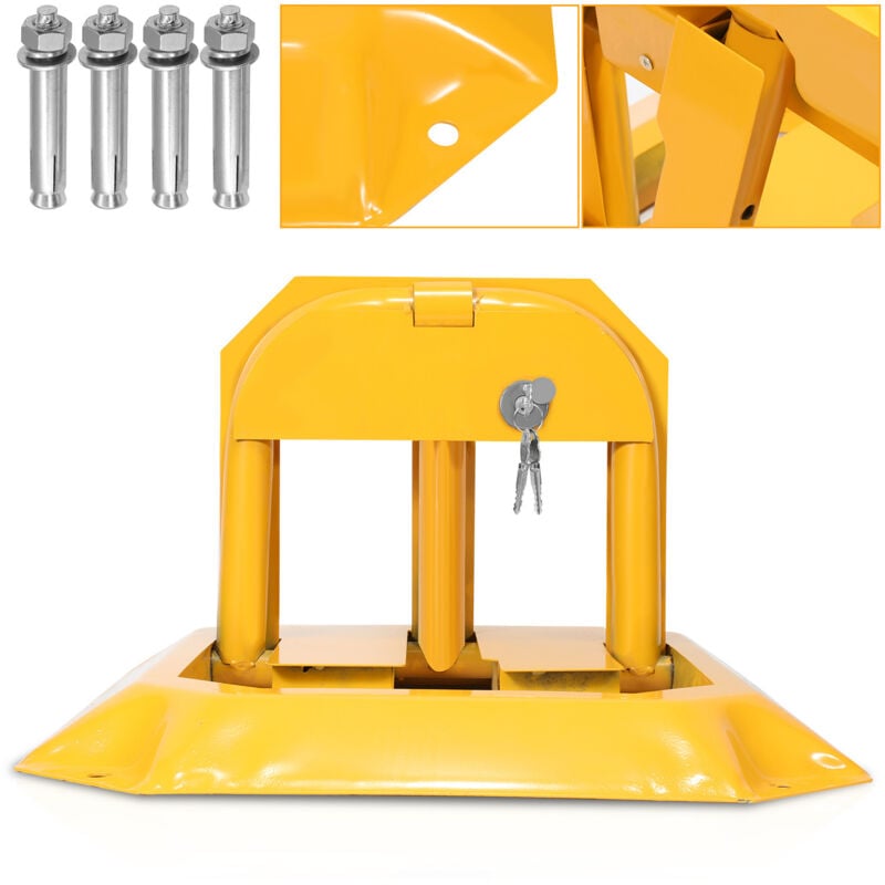 Einfeben Poteau de délimitation, Barrière de parking Rabattable universelle,Poteau de délimitation de parking Chaîne,1 pièce incluse