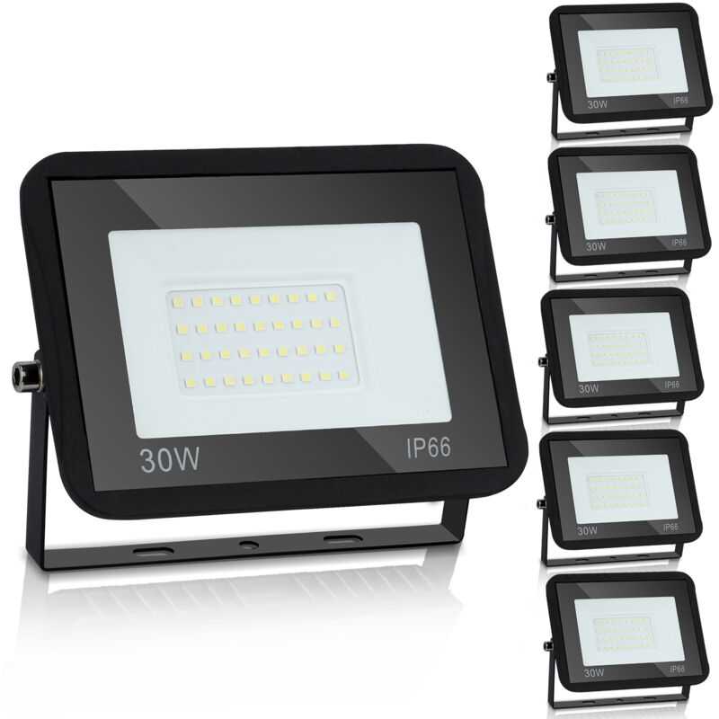 Vingo Projecteurs led à l'extérieur Spot éclairage de sécurité extérieurs étanches IP66 pour jardin garage 5X30W Blanc Chaud