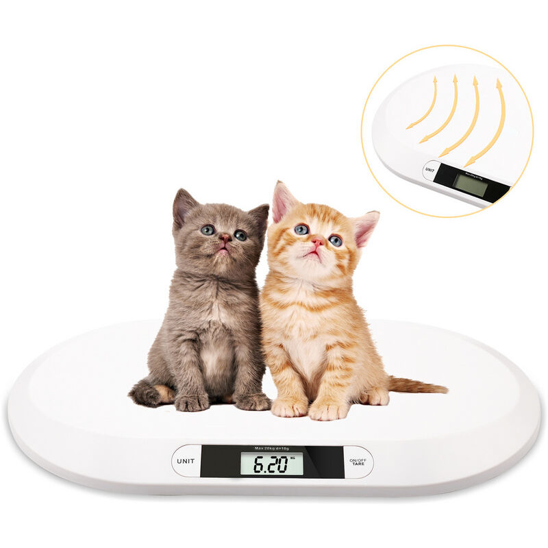 Einfeben Pèse-bébé Enfant jusqu'à 20kg pour nouveau-né Pèse-bébé numérique blanc digital