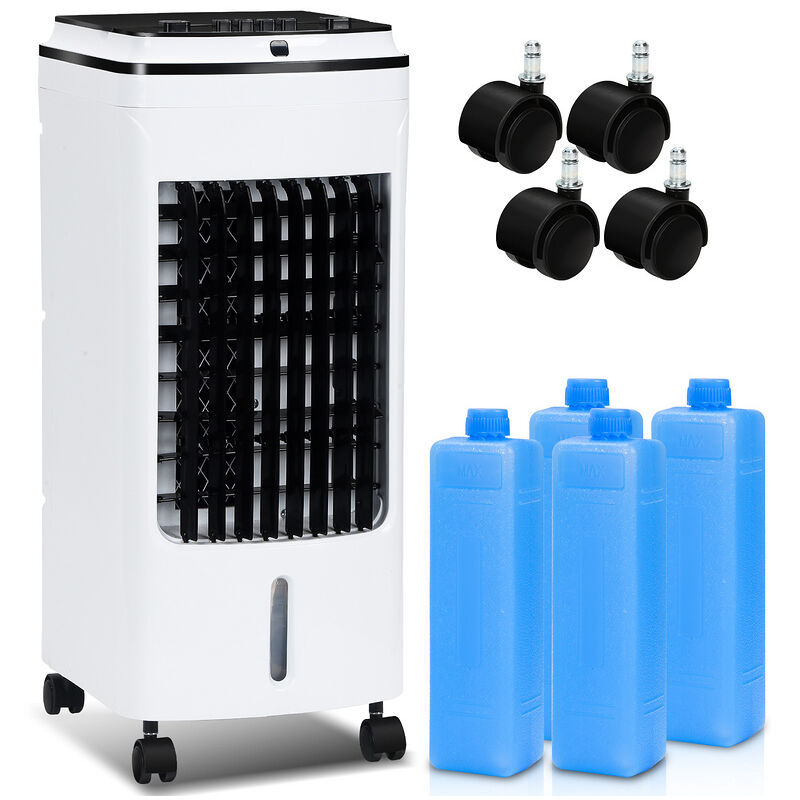 Einfeben - Rafraîchisseur d'air mobile Ventilateur ioniseur humidificateur purificateur d'air 5 l avec 3 niveaux de puissance Réservoir de 5L