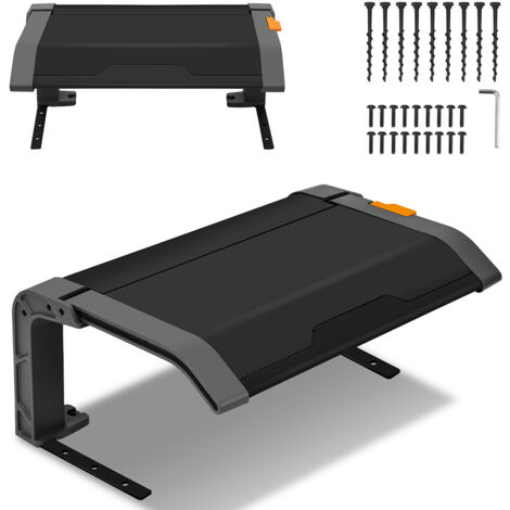 Randaco Rasenmäher Garage für Mähroboter Klappbare Überdachung Grau Dach Schwarzer Stahlrahmen Metall Pulverbeschichtet 72x56x36 cm Schwarz