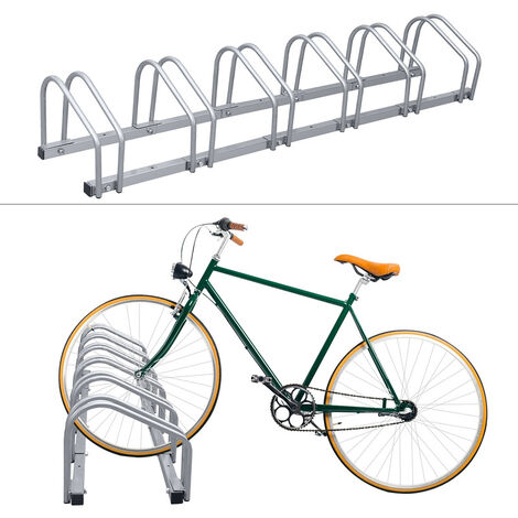 Râtelier 6 vélos Système range-vélo support pour bicyclette en acier  Fixation sol ou mur - Cablematic