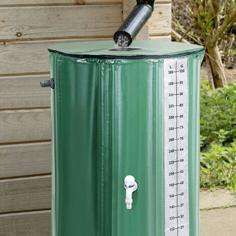 Randaco Récupérateur d'eau de pluie 380L avec cuve - Vert