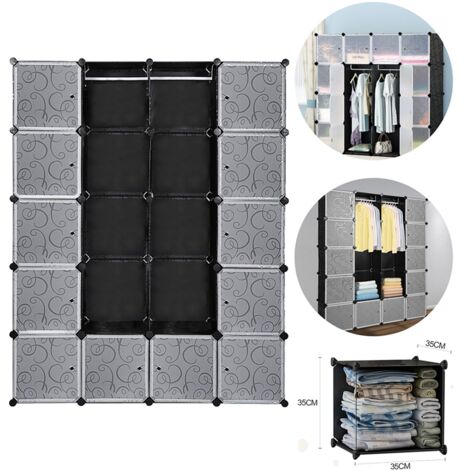 Randaco Regalsystem Kleiderschränke Kleiderschrank Kreativität Garderobe Regal Wasserdicht Aufbewahrungsschrank DIY