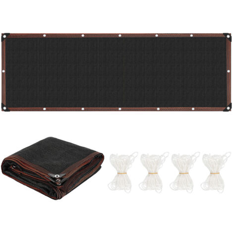 Randaco Rete ombreggiante 200x600 cm in HDPE, protezione UV e traspirante, con bordi rinforzati, per recinzione da giardino