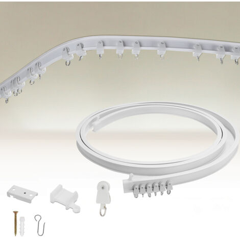 Randaco Riel para cortinas Riel flexible para techo, riel flexible para cortinas y separadores de ambientes
