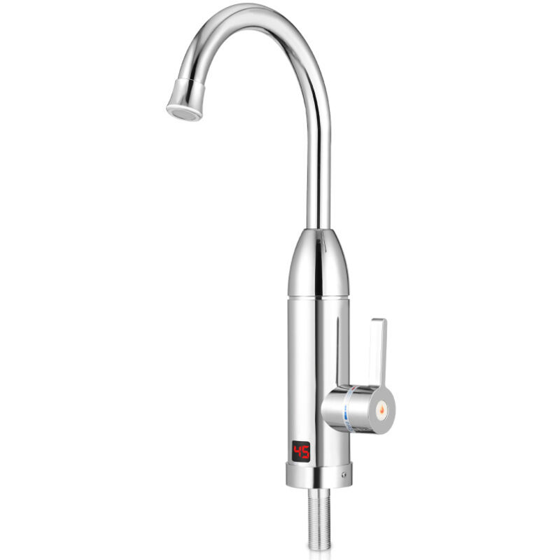 SWANEW Robinet Électrique Сhauffe Eau Instantané 220-240 V pour Cuisine, Jardin, Salle de bain, Caravane, Camping, 2 embouts, Robinet Chauffant