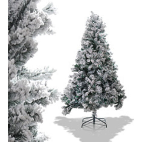 Randaco Sapin de Noël aiguilles de pin avec support extérieur flocage 120cm avec poussière de neige