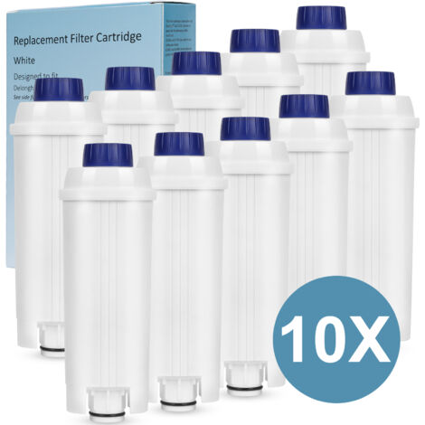 Randaco Set da 10 Filtro Acqua Compatibile con Delonghi DLSC002, Addolcitore Filtro di Ricambio Compatibile con Delonghi ECAM, ESAM, ETAM