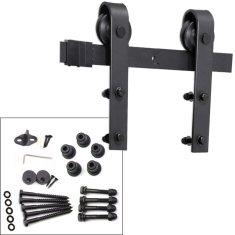 Randaco Set di montaggio per sistema di ante scorrevoli binario di scorrimento per ante scorrevoli in legno ferramenta per ante scorrevoli 183/200cm