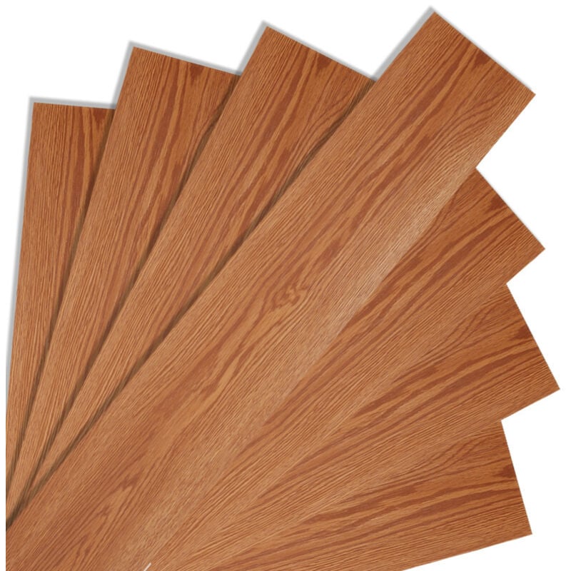 Swanew Sol pvc bois-Lames de sol pvc adhésives -Boite de 28 lames vinyle auto-adhésives - 4 m² - Chêne chaud classique